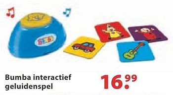 Aanbiedingen Bumba interactief geluidenspel - Studio 100 - Geldig van 10/10/2016 tot 06/12/2016 bij Multi Bazar