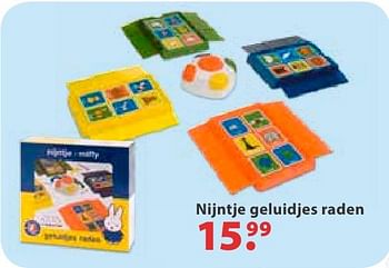 Aanbiedingen Nijntje geluidjes raden - Nijntje - Geldig van 10/10/2016 tot 06/12/2016 bij Multi Bazar