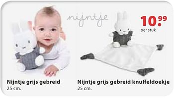 Aanbiedingen Nijntje grijs gebreid - Nijntje - Geldig van 10/10/2016 tot 06/12/2016 bij Multi Bazar