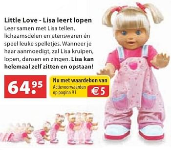 Aanbiedingen Little love - lisa leert lopen - Little Love - Geldig van 10/10/2016 tot 06/12/2016 bij Multi Bazar