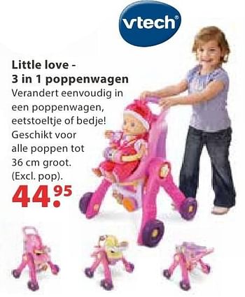 Aanbiedingen Little love - 3 in 1 poppenwagen - Little Love - Geldig van 10/10/2016 tot 06/12/2016 bij Multi Bazar