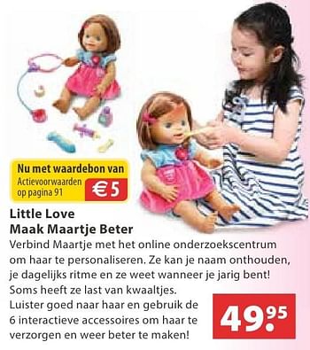 Aanbiedingen Little love maak maartje beter - Little Love - Geldig van 10/10/2016 tot 06/12/2016 bij Multi Bazar