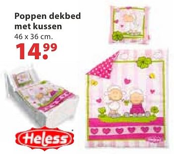 Aanbiedingen Poppen dekbed met kussen - Huismerk - Multi Bazar - Geldig van 10/10/2016 tot 06/12/2016 bij Multi Bazar