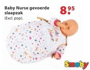 Aanbiedingen Baby nurse gevoerde slaapzak - Smoby - Geldig van 10/10/2016 tot 06/12/2016 bij Multi Bazar