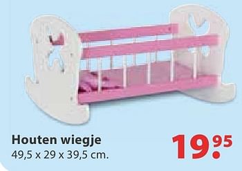 Aanbiedingen Houten wiegje - Huismerk - Multi Bazar - Geldig van 10/10/2016 tot 06/12/2016 bij Multi Bazar