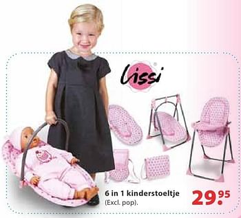 Aanbiedingen 6 in 1 kinderstoeltje - Lissi Dolls - Geldig van 10/10/2016 tot 06/12/2016 bij Multi Bazar