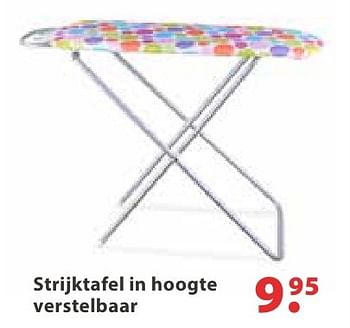 Aanbiedingen Strijktafel in hoogte verstelbaar - Huismerk - Multi Bazar - Geldig van 10/10/2016 tot 06/12/2016 bij Multi Bazar