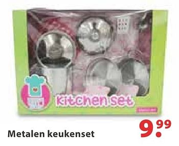 Aanbiedingen Metalen keukenset - Huismerk - Multi Bazar - Geldig van 10/10/2016 tot 06/12/2016 bij Multi Bazar