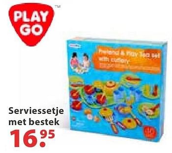 Aanbiedingen Serviessetje met bestek - Play-Go - Geldig van 10/10/2016 tot 06/12/2016 bij Multi Bazar