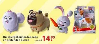 Aanbiedingen Huisdiergeheimen lopende en pratenden dieren - The Secret Life of Pets - Geldig van 10/10/2016 tot 06/12/2016 bij Multi Bazar