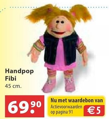 Aanbiedingen Handpop fibi - Living Puppets - Geldig van 10/10/2016 tot 06/12/2016 bij Multi Bazar