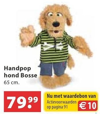 Aanbiedingen Handpop hond bosse - Huismerk - Multi Bazar - Geldig van 10/10/2016 tot 06/12/2016 bij Multi Bazar