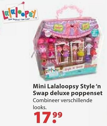 Aanbiedingen Mini lalaloopsy style n swap deluxe poppenset - Lalaloopsy - Geldig van 10/10/2016 tot 06/12/2016 bij Multi Bazar