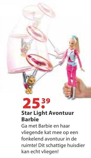 Aanbiedingen Star light avontuur barbie - Mattel - Geldig van 10/10/2016 tot 06/12/2016 bij Multi Bazar