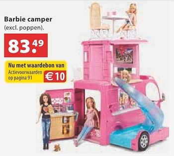 Aanbiedingen Barbie camper - Mattel - Geldig van 10/10/2016 tot 06/12/2016 bij Multi Bazar