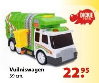 Aanbiedingen Vuilniswagen - Dickie - Geldig van 10/10/2016 tot 06/12/2016 bij Multi Bazar