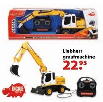 Aanbiedingen Liebherr graafmachine - Dickie - Geldig van 10/10/2016 tot 06/12/2016 bij Multi Bazar