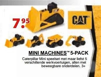 Aanbiedingen Mini machines 5-pack - CAT - Geldig van 10/10/2016 tot 06/12/2016 bij Multi Bazar