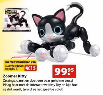 Aanbiedingen Zoomer kitty - Spin Master - Geldig van 10/10/2016 tot 06/12/2016 bij Multi Bazar