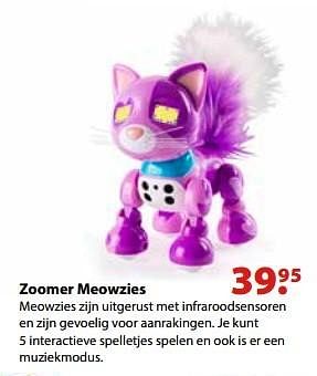 Aanbiedingen Zoomer meowzies - Spin Master - Geldig van 10/10/2016 tot 06/12/2016 bij Multi Bazar