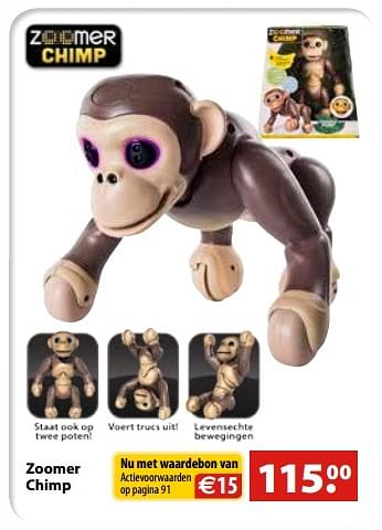 Aanbiedingen Zoomer chimp - Spin Master - Geldig van 10/10/2016 tot 06/12/2016 bij Multi Bazar