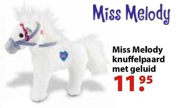 Aanbiedingen Miss melody knuffelpaard met geluid - Miss Melody - Geldig van 10/10/2016 tot 06/12/2016 bij Multi Bazar