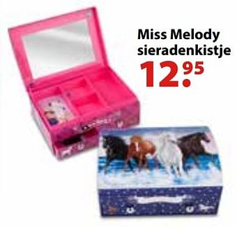 Aanbiedingen Miss melody sieradenkistje - Miss Melody - Geldig van 10/10/2016 tot 06/12/2016 bij Multi Bazar