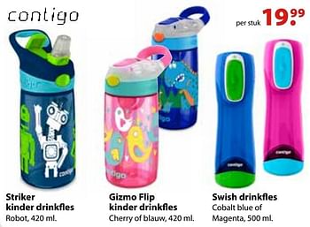 Aanbiedingen Striker kinder drinkfles - Contigo - Geldig van 10/10/2016 tot 06/12/2016 bij Multi Bazar