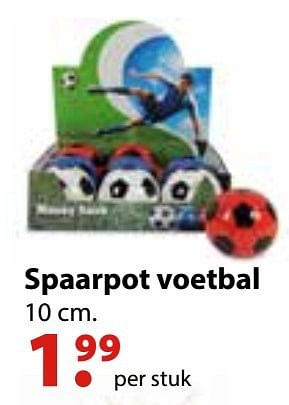 Aanbiedingen Spaarpot voetbal - Huismerk - Multi Bazar - Geldig van 10/10/2016 tot 06/12/2016 bij Multi Bazar