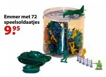 Aanbiedingen Emmer met 72 speelsoldaatjes - Huismerk - Multi Bazar - Geldig van 10/10/2016 tot 06/12/2016 bij Multi Bazar