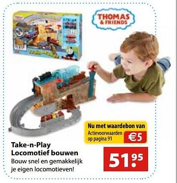 Aanbiedingen Take-n-play locomotief bouwen - Thomas &amp; Friends - Geldig van 10/10/2016 tot 06/12/2016 bij Multi Bazar