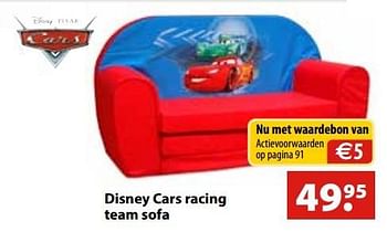 Aanbiedingen Disney cars racing team sofa - Cars - Geldig van 10/10/2016 tot 06/12/2016 bij Multi Bazar