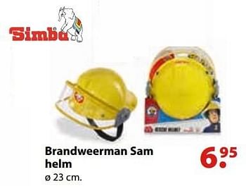 Aanbiedingen Brandweerman sam helm - Simba - Geldig van 10/10/2016 tot 06/12/2016 bij Multi Bazar