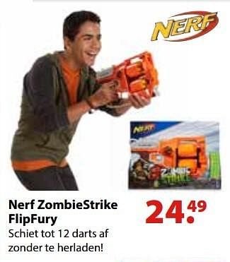 Aanbiedingen Nerf zombiestrike flipfury - Nerf - Geldig van 10/10/2016 tot 06/12/2016 bij Multi Bazar