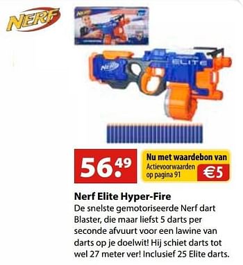 Aanbiedingen Nerf elite hyper-fire - Nerf - Geldig van 10/10/2016 tot 06/12/2016 bij Multi Bazar