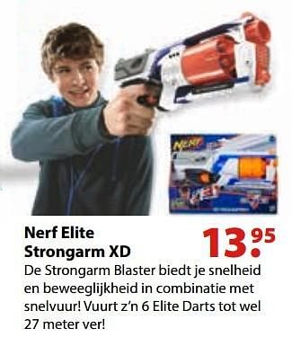 Aanbiedingen Nerf elite strongarm xd - Hasbro - Geldig van 10/10/2016 tot 06/12/2016 bij Multi Bazar