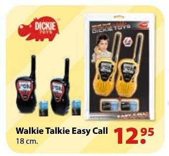 Aanbiedingen Walkie talkie easy call - Dickie - Geldig van 10/10/2016 tot 06/12/2016 bij Multi Bazar