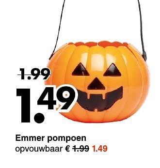 Aanbiedingen Emmer pompoen - Huismerk - Wibra - Geldig van 17/10/2016 tot 29/10/2016 bij Wibra