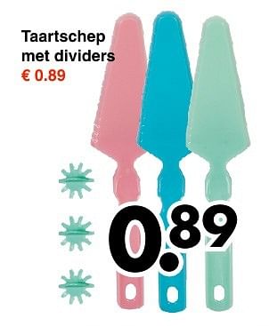 Aanbiedingen Taartschep met dividers - Huismerk - Wibra - Geldig van 17/10/2016 tot 29/10/2016 bij Wibra