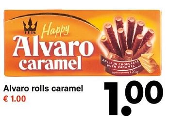 Aanbiedingen Alvaro rolls caramel - Happy - Geldig van 17/10/2016 tot 29/10/2016 bij Wibra