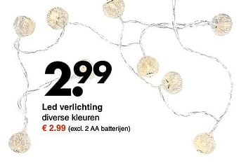 Aanbiedingen Led verlichting - Huismerk - Wibra - Geldig van 17/10/2016 tot 29/10/2016 bij Wibra