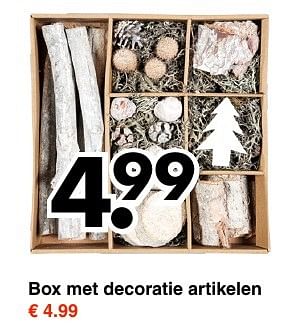 Aanbiedingen Box met decoratie artikelen - Huismerk - Wibra - Geldig van 17/10/2016 tot 29/10/2016 bij Wibra