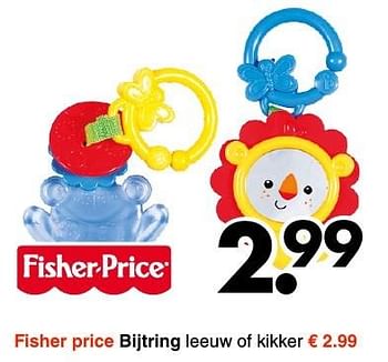 Aanbiedingen Fisher price bijtring - Fisher-Price - Geldig van 17/10/2016 tot 29/10/2016 bij Wibra