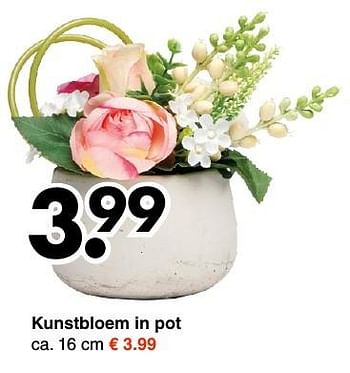 Aanbiedingen Kunstbloem in pot - Huismerk - Wibra - Geldig van 17/10/2016 tot 29/10/2016 bij Wibra