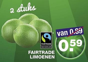 Aanbiedingen Fairtrade limoenen - Huismerk - Aldi - Geldig van 19/10/2016 tot 25/10/2016 bij Aldi