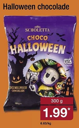 Aanbiedingen Halloween chocolade - Scholetta - Geldig van 19/10/2016 tot 25/10/2016 bij Aldi