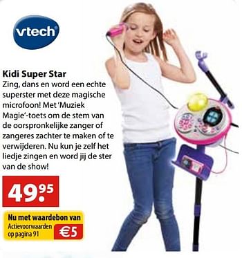 Aanbiedingen Kidi super star - Vtech - Geldig van 10/10/2016 tot 06/12/2016 bij Multi Bazar