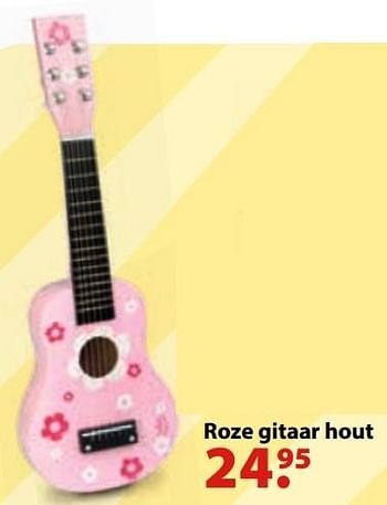 Aanbiedingen Roze gitaar hout - Huismerk - Multi Bazar - Geldig van 10/10/2016 tot 06/12/2016 bij Multi Bazar