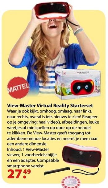 Aanbiedingen View-master virtual reality starterset - Mattel - Geldig van 10/10/2016 tot 06/12/2016 bij Multi Bazar