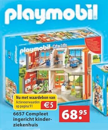 Aanbiedingen Compleet ingericht kinderziekenhuis - Playmobil - Geldig van 10/10/2016 tot 06/12/2016 bij Multi Bazar